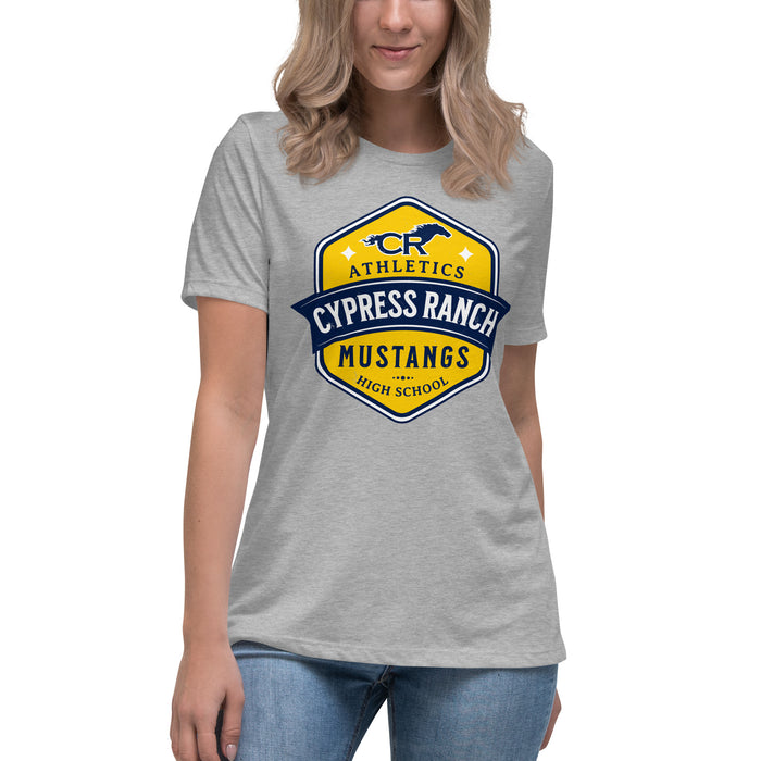 Cypress Ranch High School Mustangs Women's Heather Grey T-shirt 209