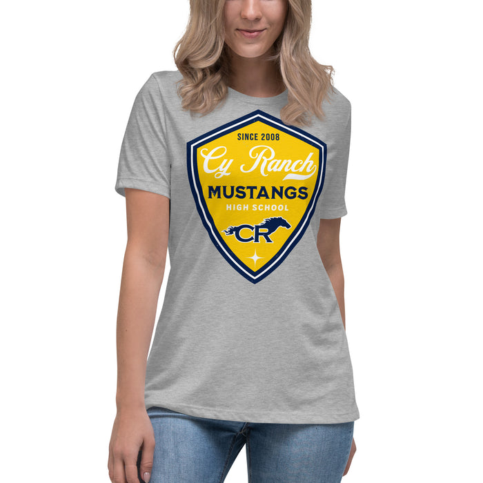 Cypress Ranch High School Mustangs Women's Heather Grey T-shirt 225