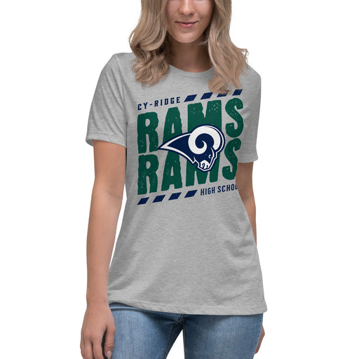 Cypress Ridge High School Rams Women's Heather Grey T-shirt 223