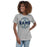 Woman wearing Cypress Ridge High School Rams Women's Heather Grey T-shirt 218