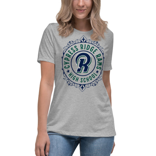 Cypress Ridge High School Rams Women's Heather Grey T-shirt 227