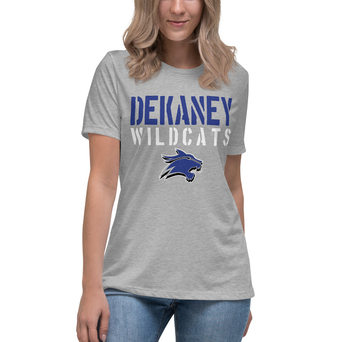 Dekaney High School Wildcats Heather Grey Women's T-shirt 017