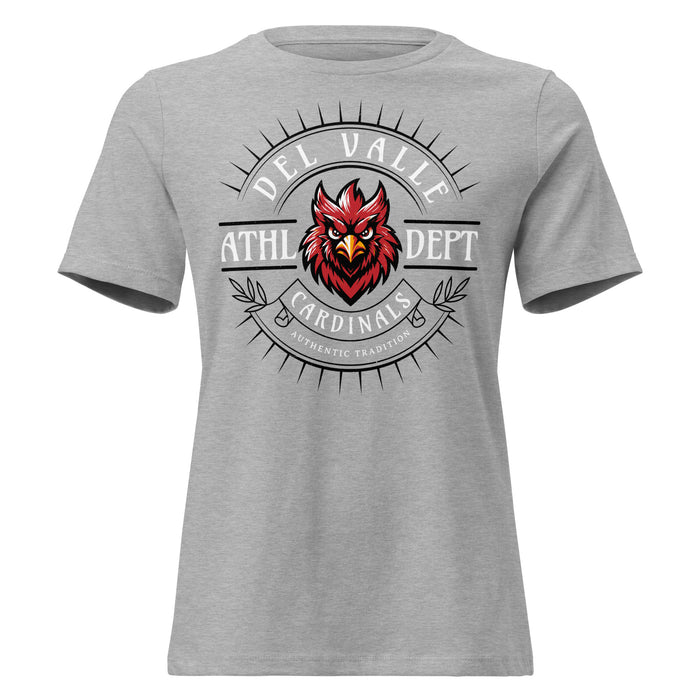 Del Valle High School Cardinals Women's Heather Grey T-shirt 201