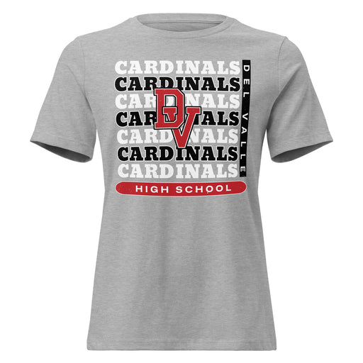 Del Valle High School Cardinals Women's Heather Grey T-shirt 235