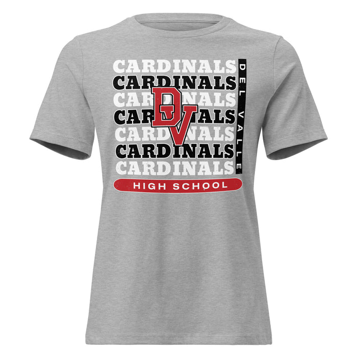 Del Valle High School Cardinals Women's Heather Grey T-shirt 235