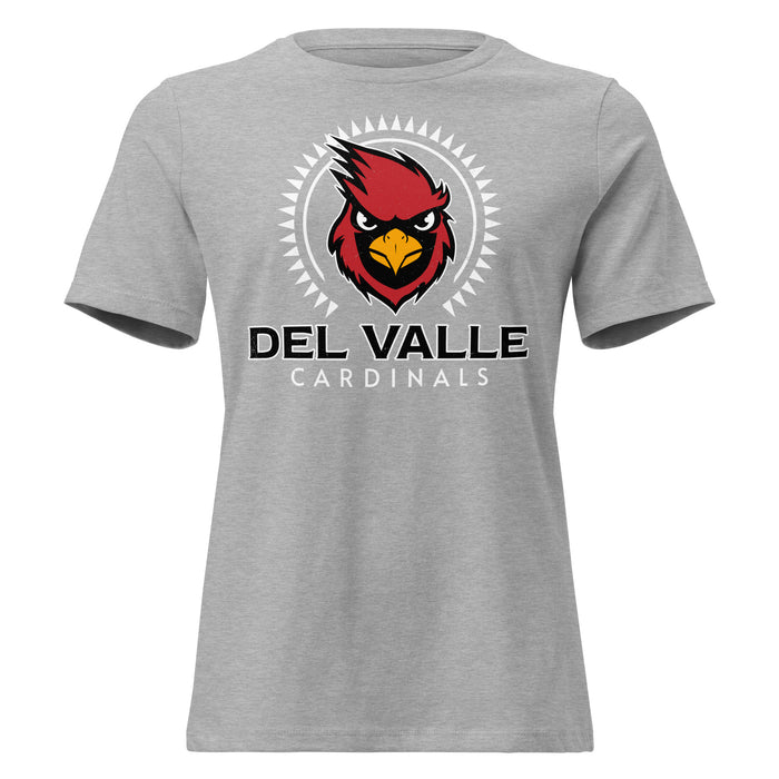 Del Valle High School Cardinals Women's Heather Grey T-shirt 226
