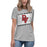 Student wearing Del Valle High School Cardinals Women's Heather Grey T-shirt 223