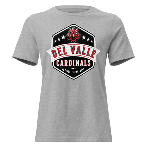 Del Valle High School Cardinals Women's Heather Grey T-shirt 209