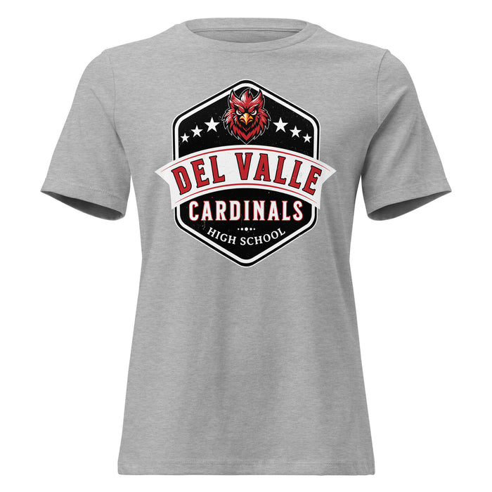 Del Valle High School Cardinals Women's Heather Grey T-shirt 209