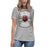 Student wearing Del Valle High School Cardinals Women's Heather Grey T-shirt 207