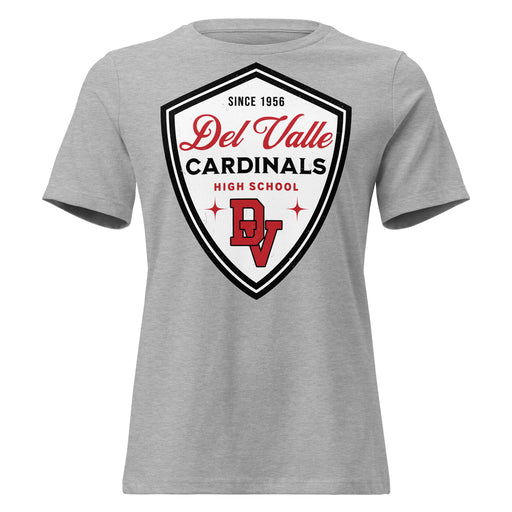 Del Valle High School Cardinals Women's Heather Grey T-shirt 225