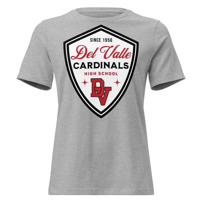 Del Valle High School Cardinals Women's Heather Grey T-shirt 225