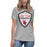 Woman wearing Del Valle High School Cardinals Women's Heather Grey T-shirt 225