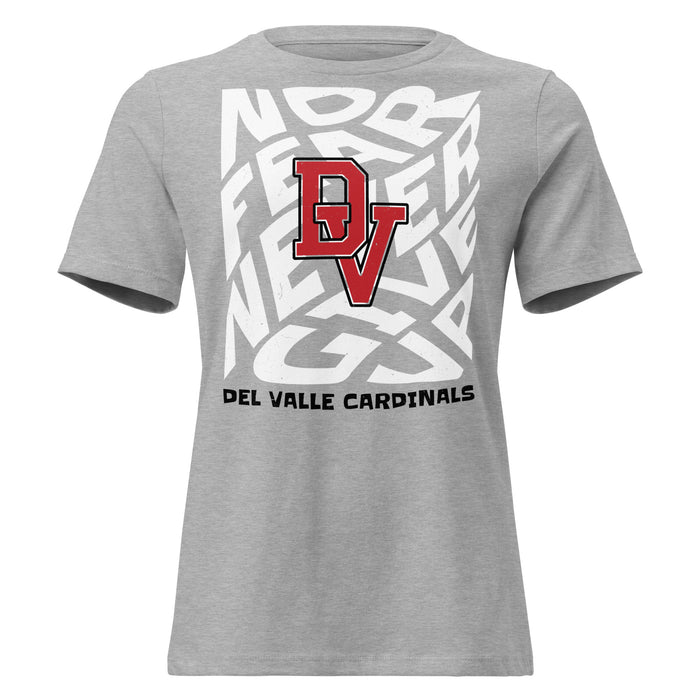 Del Valle High School Cardinals Women's Heather Grey T-shirt 236