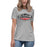 Woman wearing Del Valle High School Cardinals Women's Heather Grey T-shirt 009