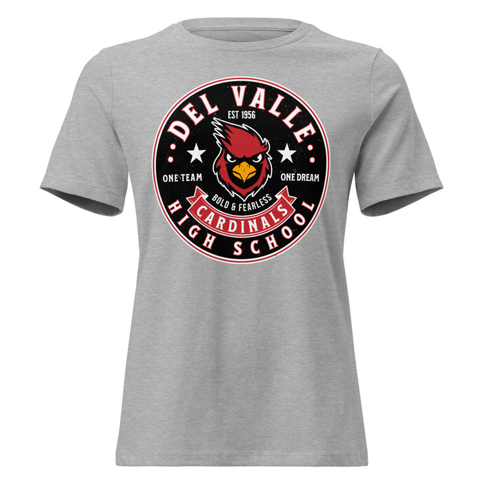 Del Valle High School Cardinals Women's Heather Grey T-shirt 215
