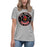 Woman wearing Del Valle High School Cardinals Women's Heather Grey T-shirt 215