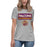 Woman wearing Jersey Village High School Falcons Women's Relaxed Fit T-shirt 049