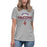 Woman wearing Jersey Village High School Falcons Women's Relaxed Fit T-shirt 040