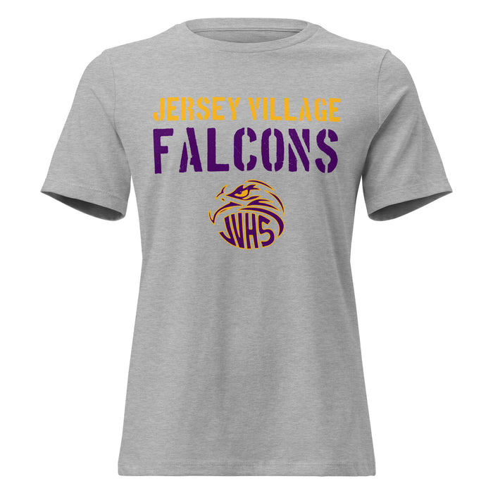Jersey Village High School Falcons Women's Relaxed Fit T-shirt 017