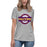 Woman wearing Jersey Village High School Falcons Women's Relaxed Fit T-shirt 011