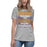 Woman wearing Jersey Village High School Falcons Women's Relaxed Fit T-shirt 237