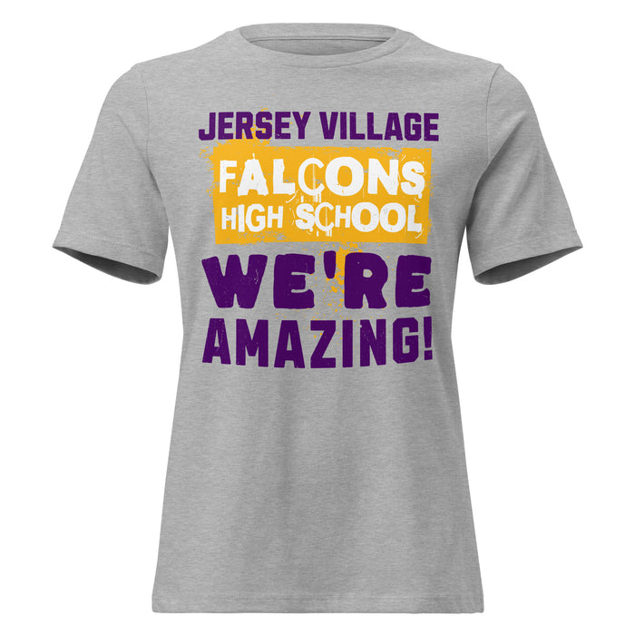 Jersey Village High School Falcons Women's Relaxed Fit T-shirt 231