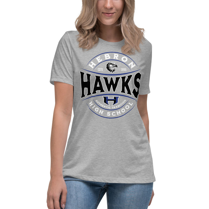 Student view of Hebron High School Hawks Women's Relaxed Fit T-shirt 218