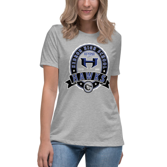 Student view of Hebron High School Hawks Women's Relaxed Fit T-shirt 212