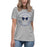Student wearing Hebron High School Hawks Women's Relaxed Fit T-shirt 201