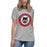 Young lady wearing Langham Creek High School Lobos Women's Relaxed Fit T-shirt 216