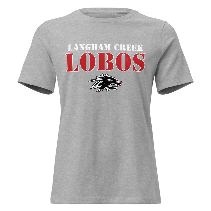 Langham Creek High School Lobos Women's Relaxed Fit T-shirt 017