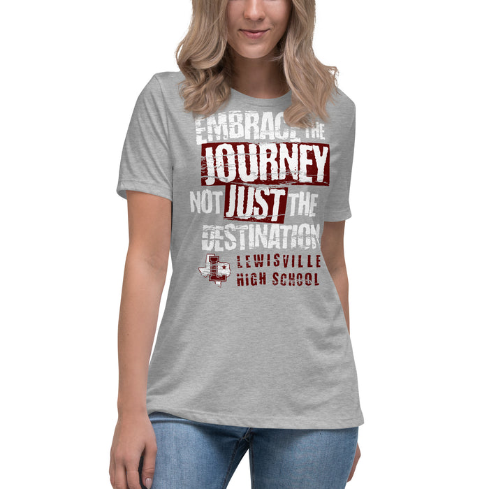 Student wearing Lewisville High School Farmers Women's Relaxed Fit T-shirt 232