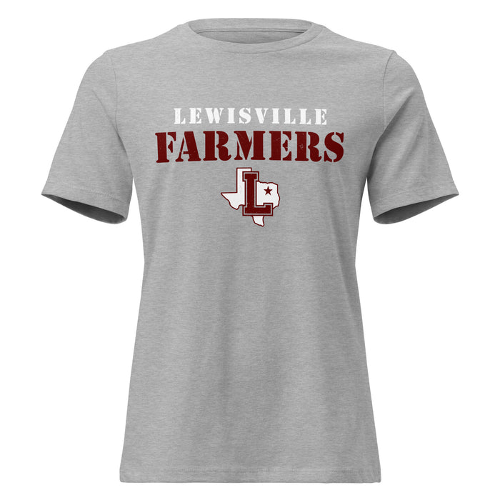 Lewisville High School Farmers Women's Relaxed Fit T-shirt 017