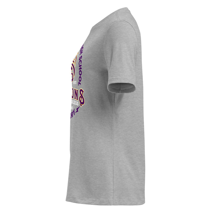 Side view of Jersey Village High School Falcons Women's Relaxed Fit T-shirt 206