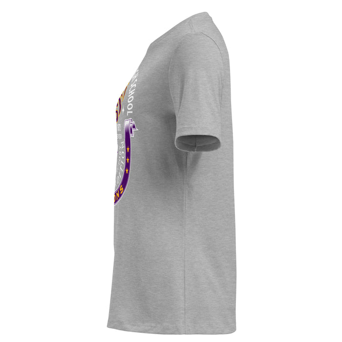 Side view of Jersey Village High School Falcons Women's Relaxed Fit T-shirt 229