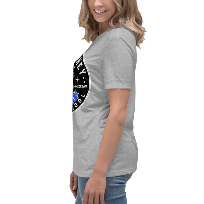 Student wearing New Caney High School Eagles Women's Relaxed Fit T-shirt 215