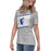 Side view of St. Frederick High School Warriors Grey Women's T-shirt 223