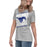 Side view of Taylor High School Mustangs Women's Grey T-shirt 223