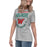 Side view of The Woodlands High School Highlanders Athletic Grey Women's T-shirt 203