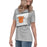 Side view of United High School Longhorns Women's Grey T-shirt 223