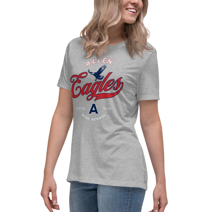 Side view of Allen High School Eagles Women's Grey T-shirt 205