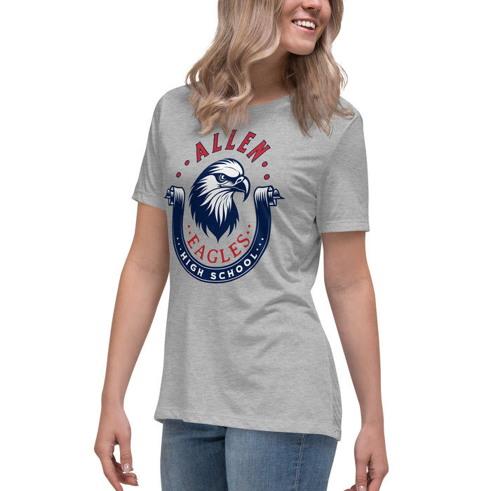 Side view of Allen High School Eagles Women's Grey T-shirt 216