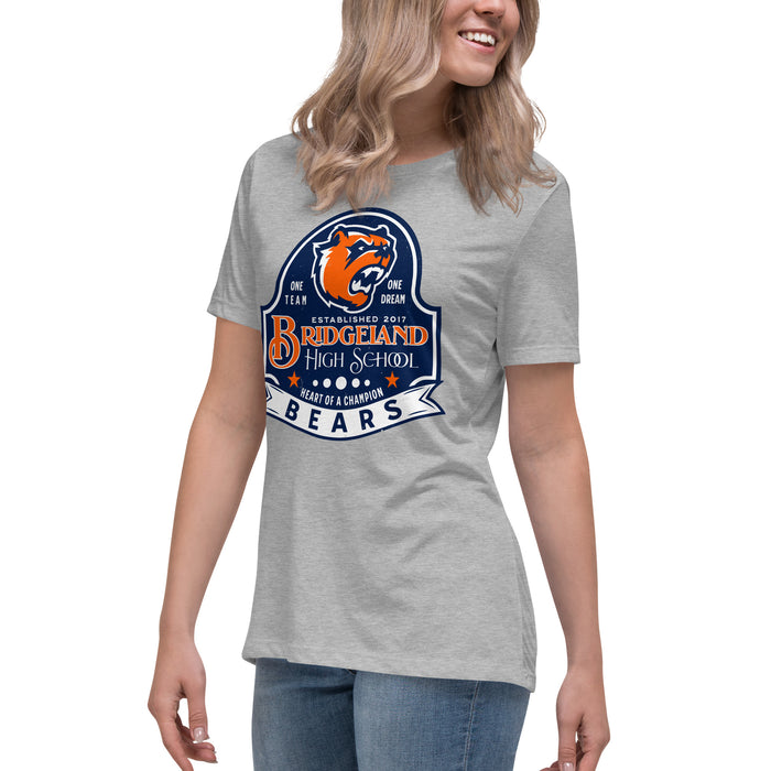 Side view of Bridgeland High School Bears Women's Grey T-shirt 219