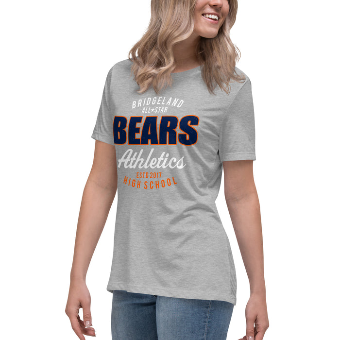 Side view of Bridgeland High School Bears Women's Grey T-shirt 034