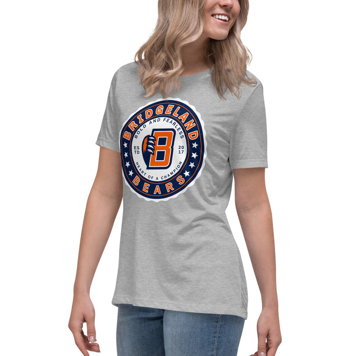 Side view of Bridgeland High School Bears Women's Grey T-shirt 216