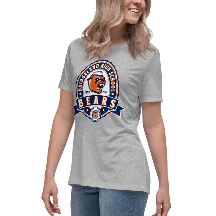 Side view of Bridgeland High School Bears Women's Grey T-shirt 212