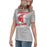 Side view view of Cypress Lakes High School Spartans Heather Grey Women's T-shirt 205