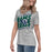 Side view of Cypress Ridge High School Rams Women's Heather Grey T-shirt 223