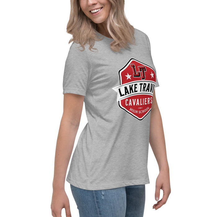 Side view of Lake Travis High School Cavaliers Women's Relaxed Fit T-shirt 209